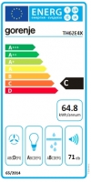 Odsavač Gorenje TH62E4X energetický štítek